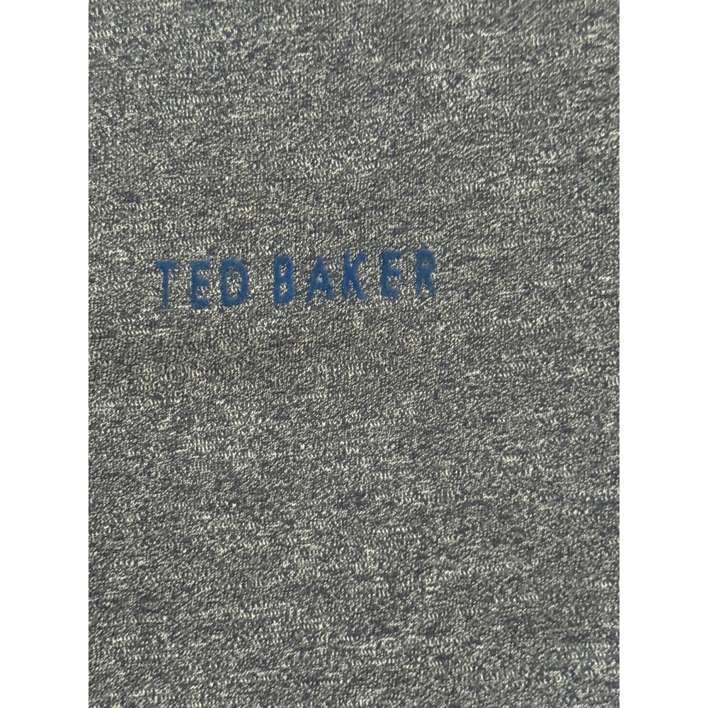 Ted Baker Men Charcoal Gray Heather Dressed to Chill Henley Long Sleeve Shirt S - Picture 5 of 8